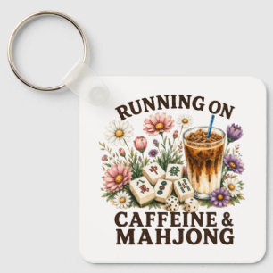 Llavero Corriendo con cafeína y mahjong
