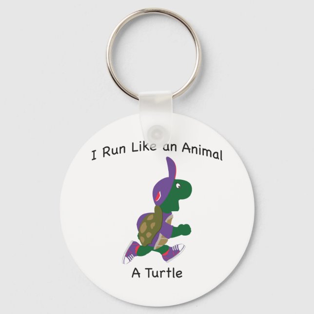 Llavero Corro como un animal - tortuga (Anverso)