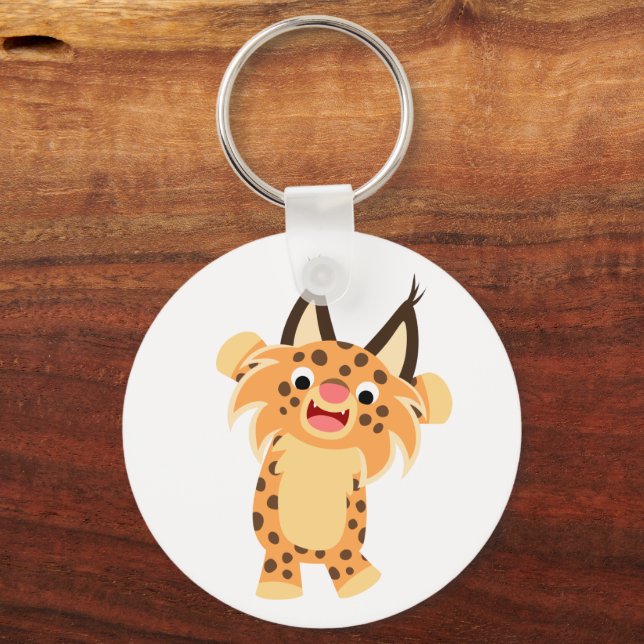 Llavero Corta Spunky Personalizado Bobcat Keychain (Anverso)