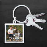 Llavero Cortar el amor al corazón por tus nombres de fotos<br><div class="desc">Cute HEART LOVE YOU DAD Photo Names Keychain incluye tu foto favorita con el texto "(corazón de amor) tu papá" en un alfabeto blanco moderno con tus nombres debajo. Personalice editando el texto en el cuadro de texto proporcionado y agregando su propia imagen. Perfecto para Navidades, cumpleaños y regalos del...</div>