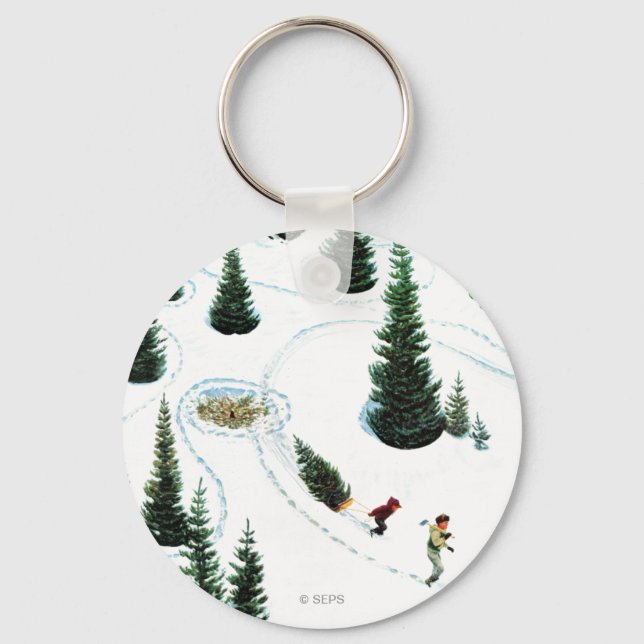 Llavero Cortar el árbol (Anverso)