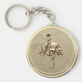 Llavero Cortar Flamingo de Oro Añadir texto