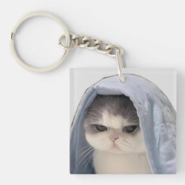 Llavero Cortar gato con una manta