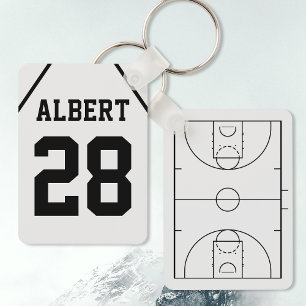 Llavero Corte de baloncesto personalizada con nombre del j