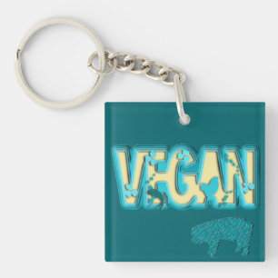 Llavero Corte de papel vegano