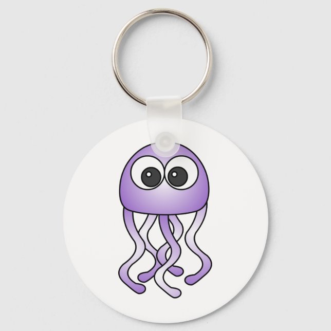 Llavero Corte Purple Kawaii Jellyfish Keychain (Anverso)