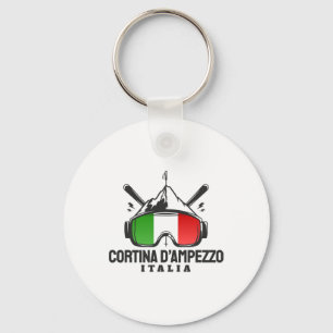 Llavero Cortina D'ampezzo Italia Resort de Esquí Retro Esq