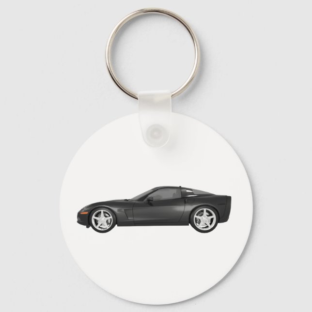 Llavero Corvette 2008: Coche deportivo: acabado negro (Anverso)