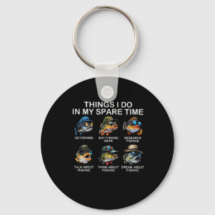 Llavero Cosas Que Hago En Mi Tiempo De Reparación, Pesca G