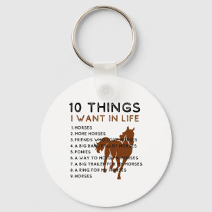 Llavero Cosas Que Quiero En Mi Vida Caballos Más Caballos