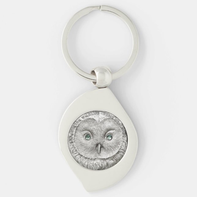 Llavero COSAS SALVAJES: Moneda de plata del búho de Ural - (Anverso)