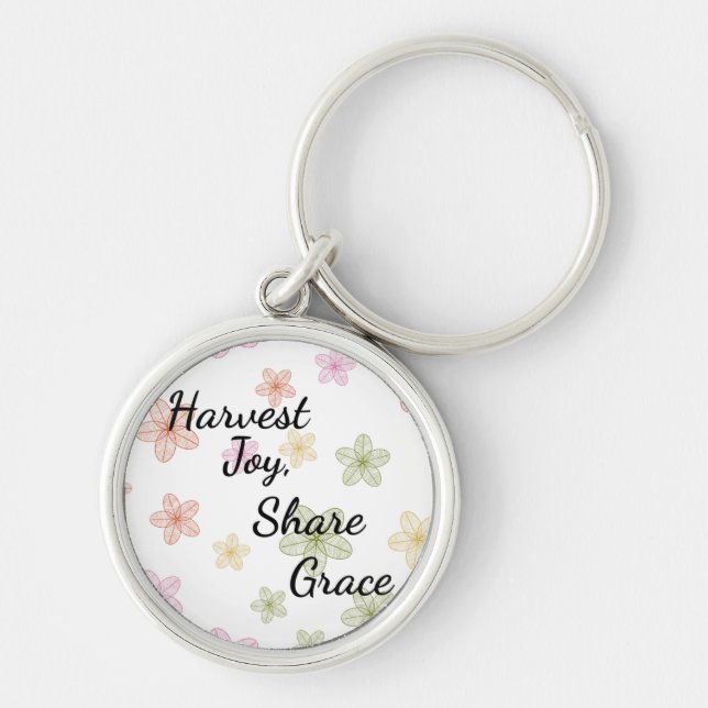 Llavero Cosecha Alegría, Comparte Gracia (Frente)