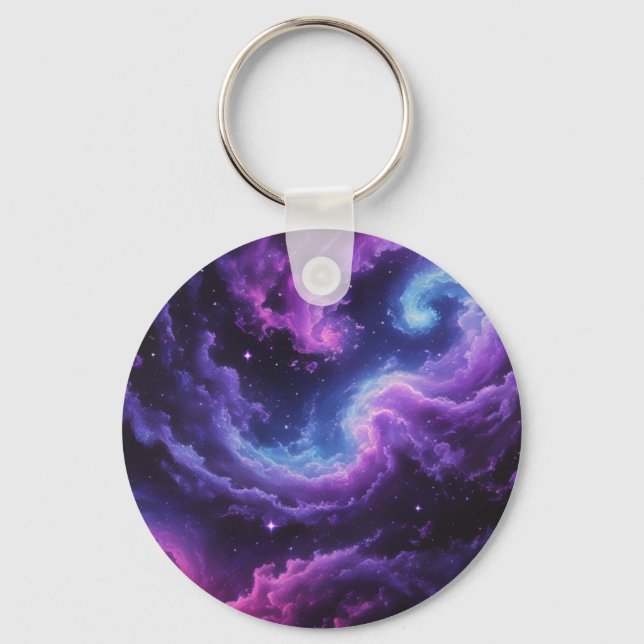 Llavero Cosmic Galaxy Nebula Abstract Space Art Design (Anverso)