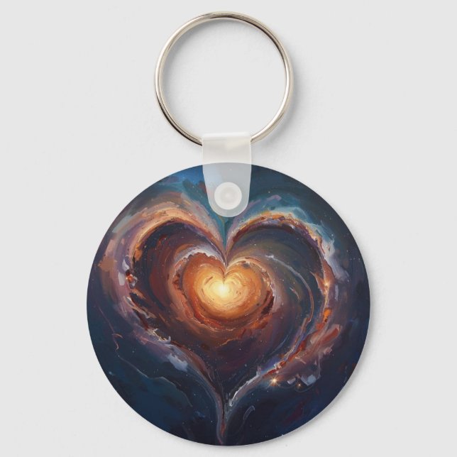Llavero Cosmic Heart Galaxy Love Art – Universe Romance  (Anverso)