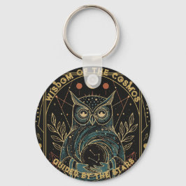 Llavero Cosmic Oracle Owl • Mystical Celestial