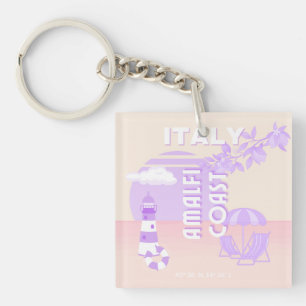 Llavero Costa de Amalfi, arte de viajes, viajes con perrit