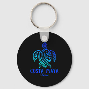 Llavero Costa Maya México Tortuga Marina Tie Dye Hibisco P