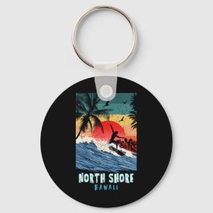 Llavero Costa norte de Hawaii Playa Surf Vintage Retro Pal