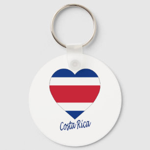 Llavero Costa Rica (civil) Flag Heart