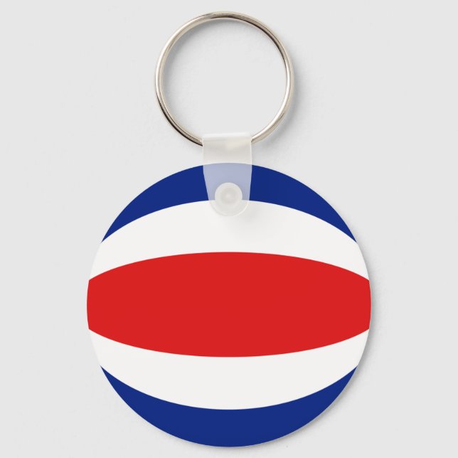 Llavero Costa Rica Fisheye Flag Keychain (Anverso)