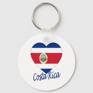 Llavero Costa Rica Flag Heart