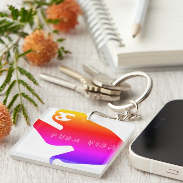 Llavero Costa Rica Pura Vida Sloth (Frente Derecha)