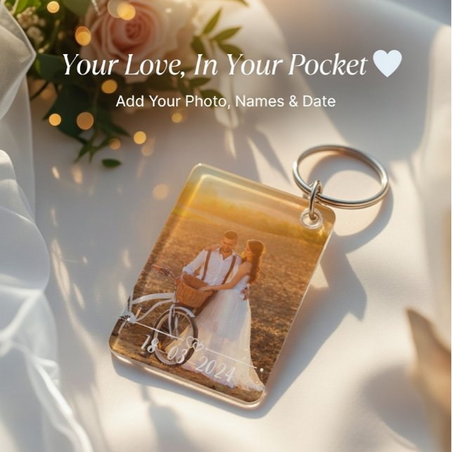 Llavero Costum Photo Couples Keychain with Names & Date (Subido por el creador)