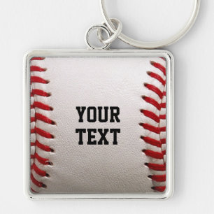 Llavero Costura de béisbol softball con texto personalizad