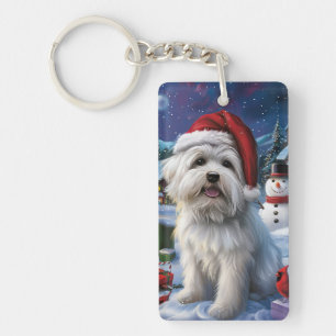 Llavero Coton De Tulear País de las Maravillas de Invierno