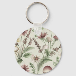 Llavero Cottagecore de Champiñón Flor Silvestre