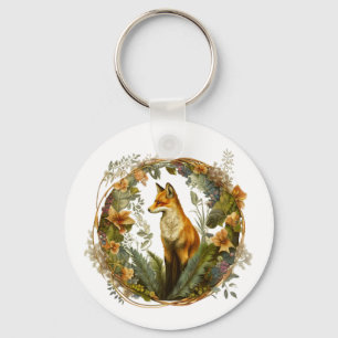 Llavero Cottagecore Fox Vintage