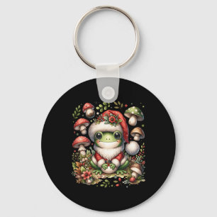Llavero Cottagecore Navidades de rana estética hongos