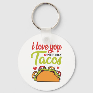 Llavero Couple Gift I Love You More Than Tacos