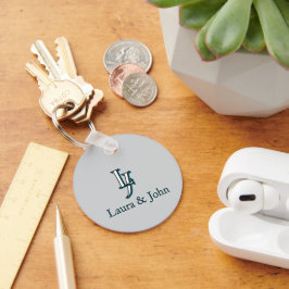 Llavero Couple Initials & Names Love Keychain