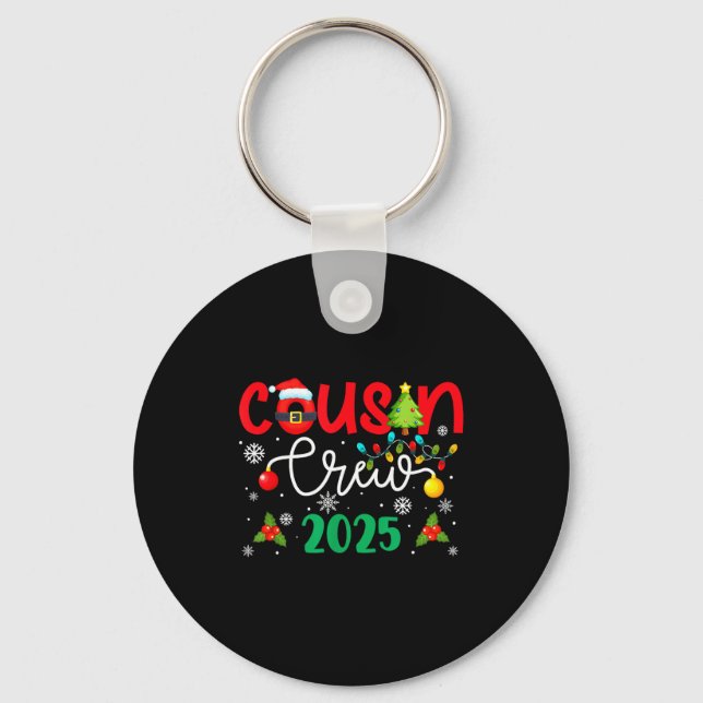 Llavero Cousin Crew 2025 Christmas Xmas Holiday Matching F (Anverso)