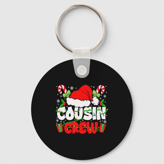 Llavero Cousin Crew Christmas Santa Hat Lights Xmas Men Bo (Anverso)
