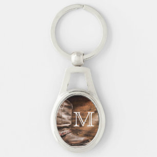Llavero Cow Boy Boots Spur Country Rope Wood Key Chain