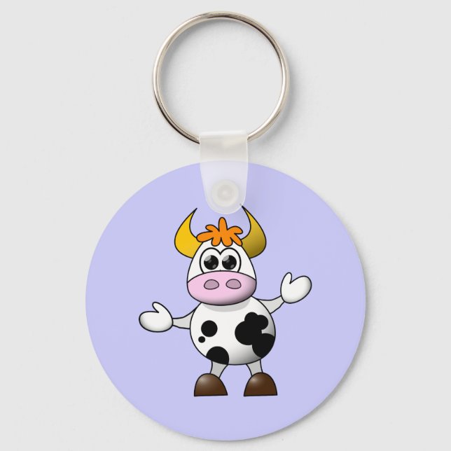 Llavero Cow Personalizado divertida (Anverso)