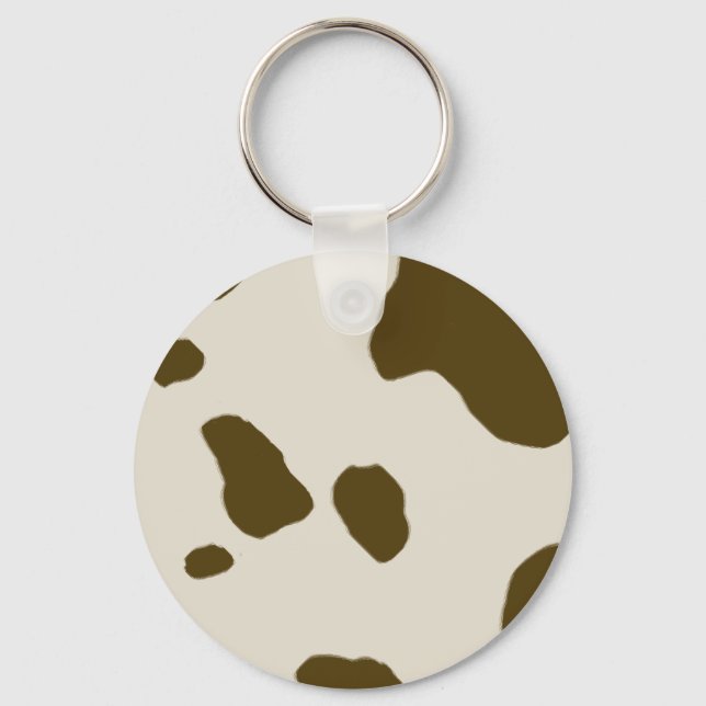 Llavero Cow Spots Brown Faux skin (Anverso)