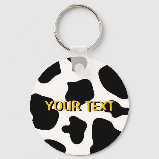 Llavero Cow spots pattern keychain | Funny animal print (Anverso)