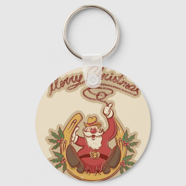 Llavero Cowboy Santa Claus (Anverso)