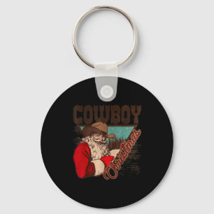 Llavero Cowboy Santa Claus Feliz Navidad Western Country