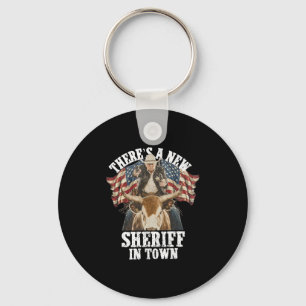 Llavero Cowboy Trump 2025 Hay un nuevo sheriff en la ciuda