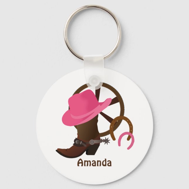 Llavero Cowgirl personalizada (Anverso)