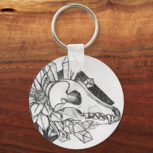 Llavero Coyote de cristal