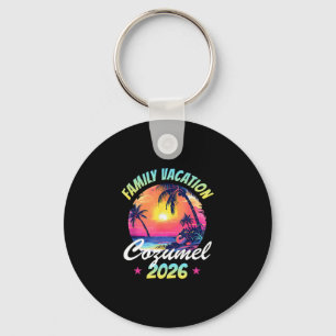 Llavero Cozumel 2026 Vacaciones Familiares Retro Playa S