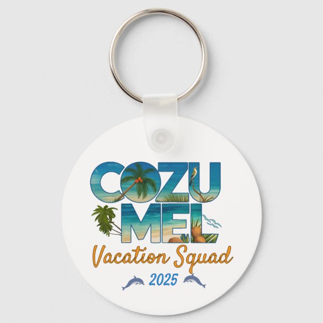 Llavero Cozumel Vacation 2025 Tropical Getaway Adventure (Anverso)