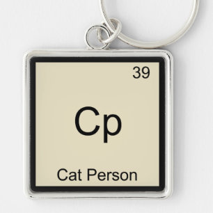 Llavero Cp - Persona de Gato Camiseta Divertida del Símbol