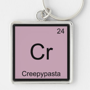 Llavero Cr - Símbolo del elemento de química Creepypasta M