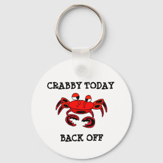 Llavero Crabby Today Back Off Keychain